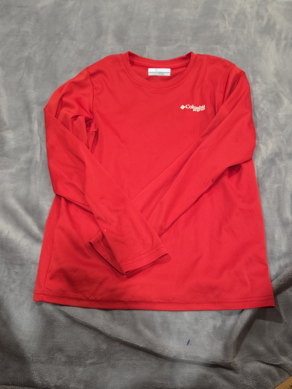 Columbia Kids' Long-Sleeve Red Performance Tee
